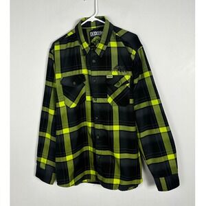 Dixxon Flannel Company Uranium Heavy Duty Plaid Button Down Shirt Mens Size XL